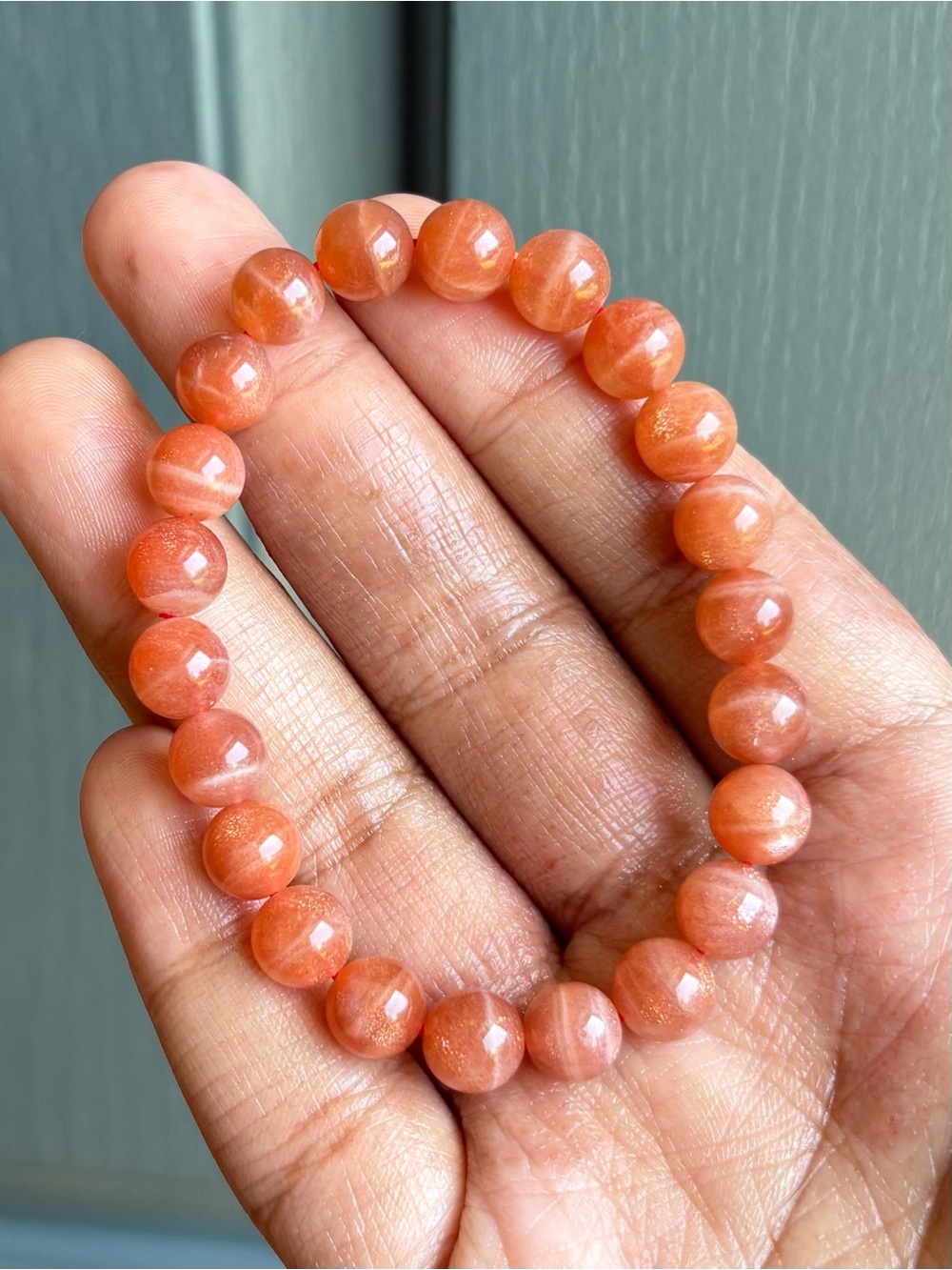 8.5mm Golden Sunstone Crystal Bracelet